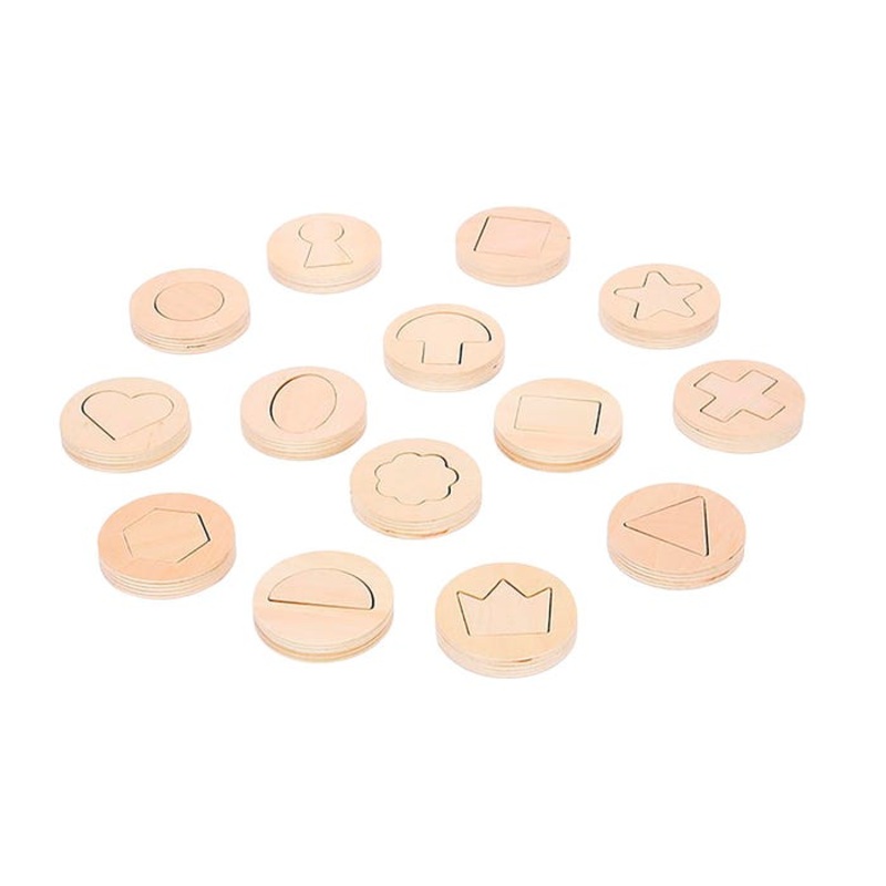 TickiT Inside Outside Wooden Shapes, Set of 28
