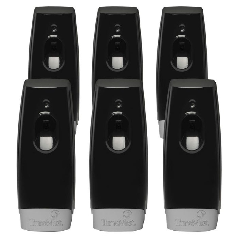 TimeMist Settings Air Freshener Dispenser, Black, Case of 6