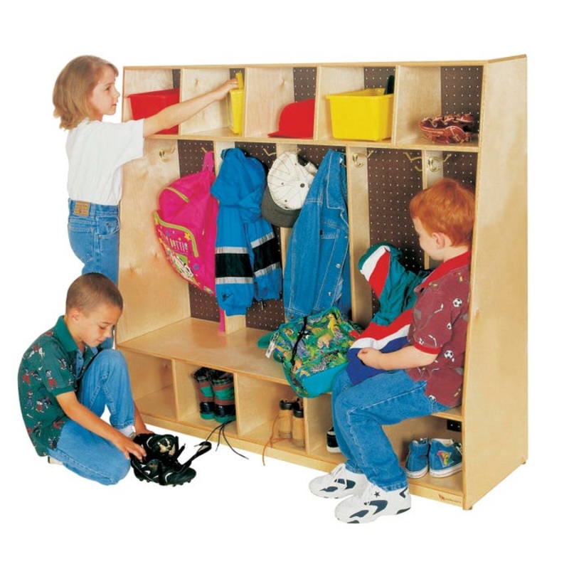 Tip Me Not's Seat Locker with Matching Plywood Back, 54 x 15 x 49 Inches