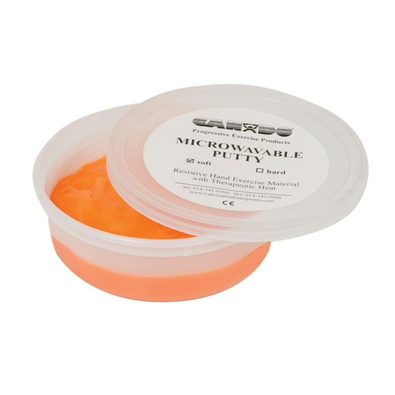 CanDo Microwavable Theraputty, Soft, 4 Ounce, Orange