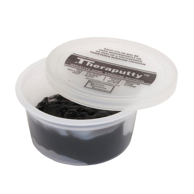 CanDo Theraputty, X-Firm, 3 Ounce, Black