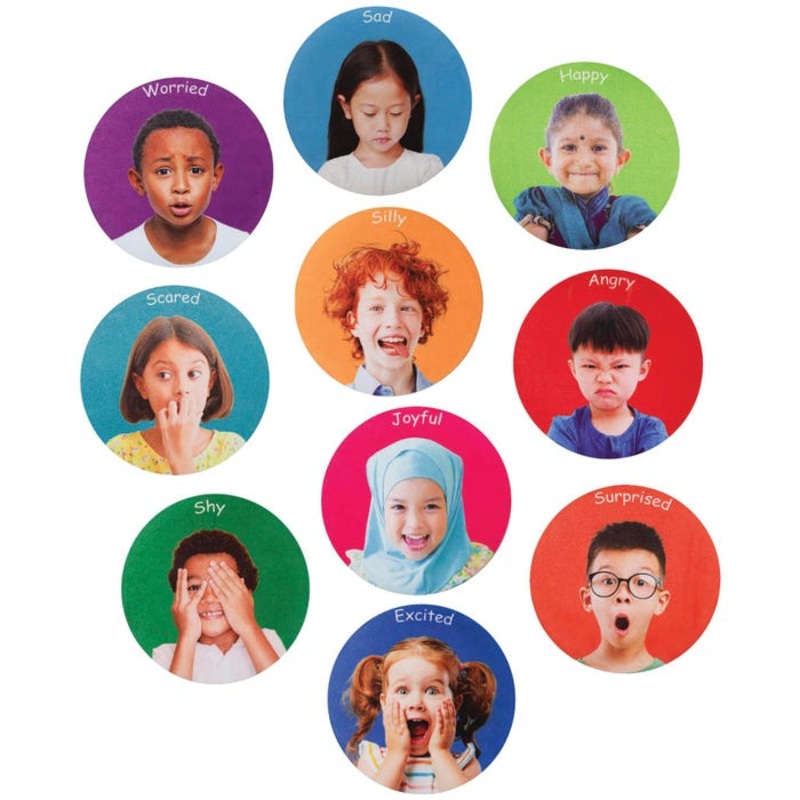 Learning Advantage Are You OK? Emotions Mats, 13-3/8 Inches, Set of 10