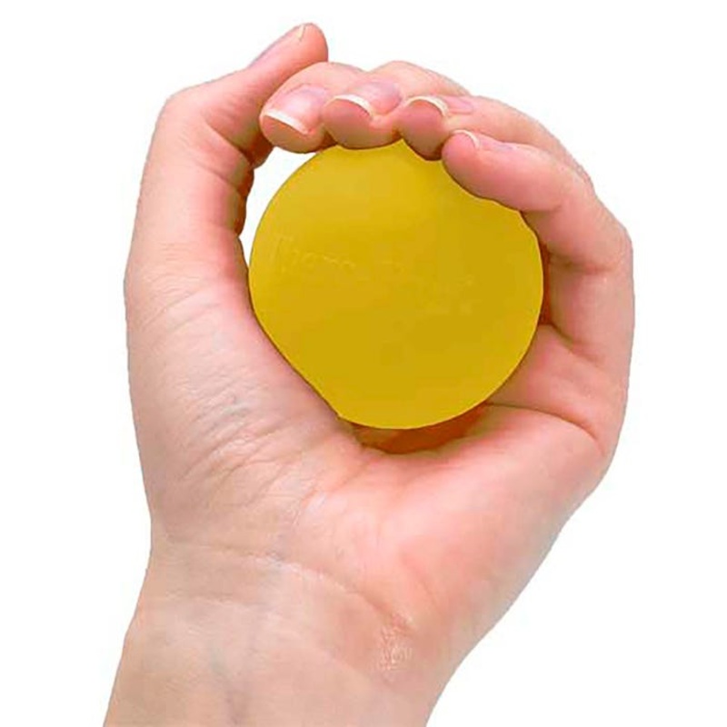 TheraBand Hand Exerciser, Standard, Yellow, X-Soft Resistance