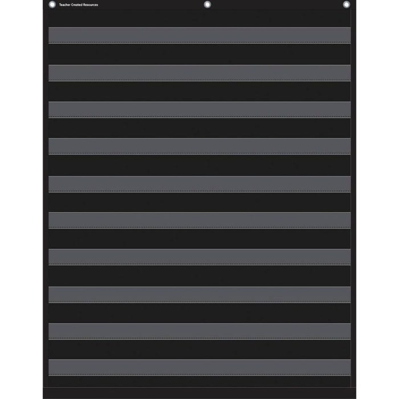 Teacher Created Resources Black 10 Pocket Chart, 34 x 44 Inches