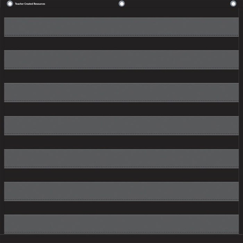 Teacher Created Resources Black 7 Pocket Chart, 28 x 28 Inches