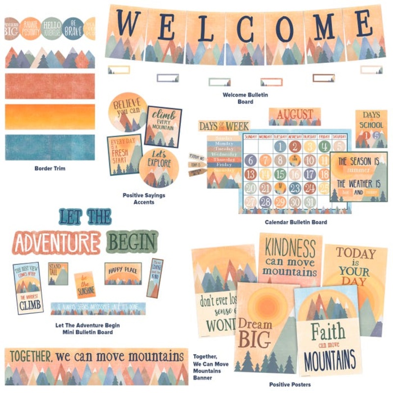Teacher Created Resources Moving Mountains Decor Kit