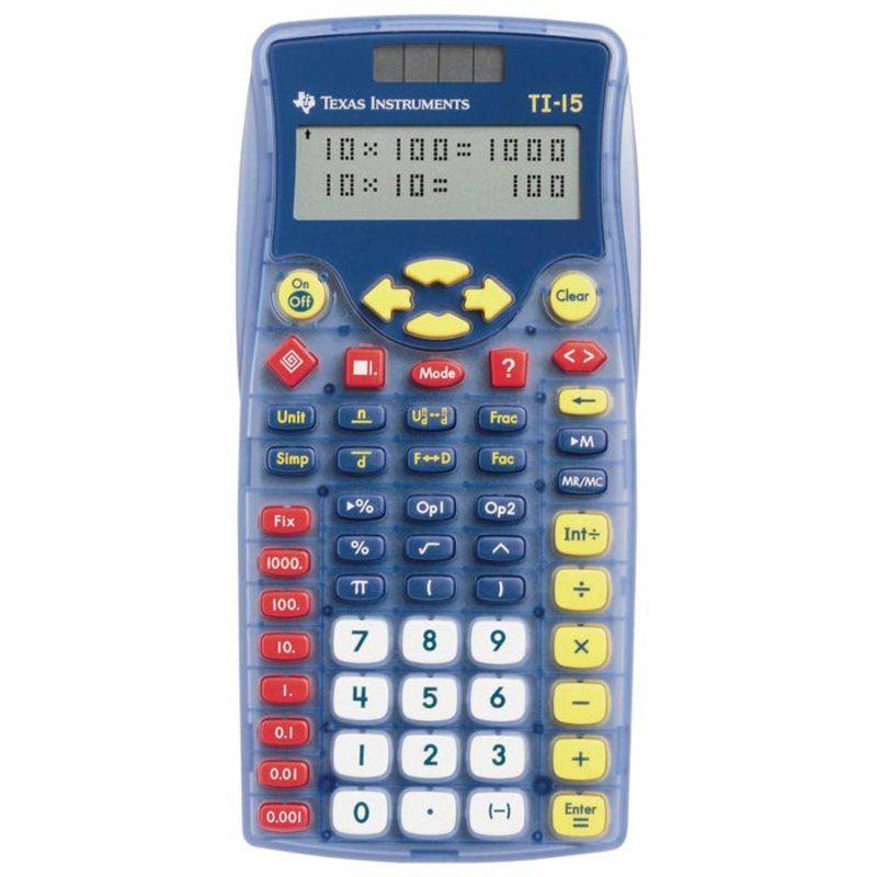 Texas Instruments TI-15 Explorer 2-Line Basic Calculator
