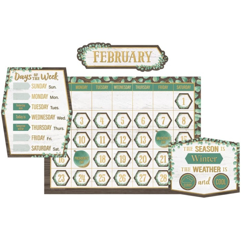 Teacher Created Resource Eucalyptus Bulletin Board Set