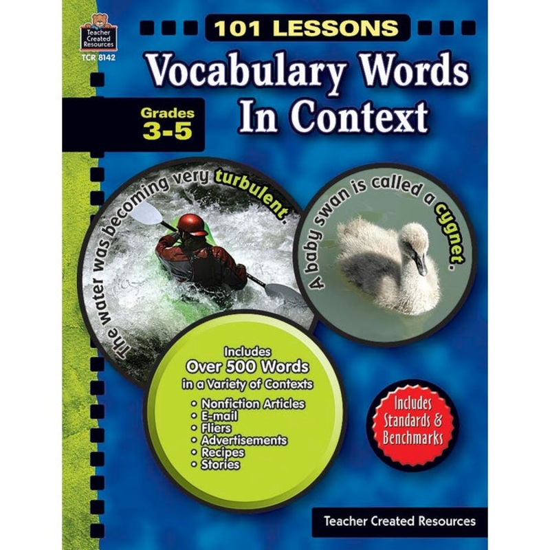 Teacher Created Resources 101 Lessons – Vocabulary Words in Context Book Grade 3-5