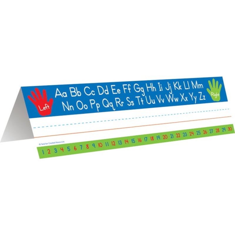 Teacher Created Resources Alphabet Tented Name Plates, 3-1/2 x 11-1/2 Inches, Pack of 36