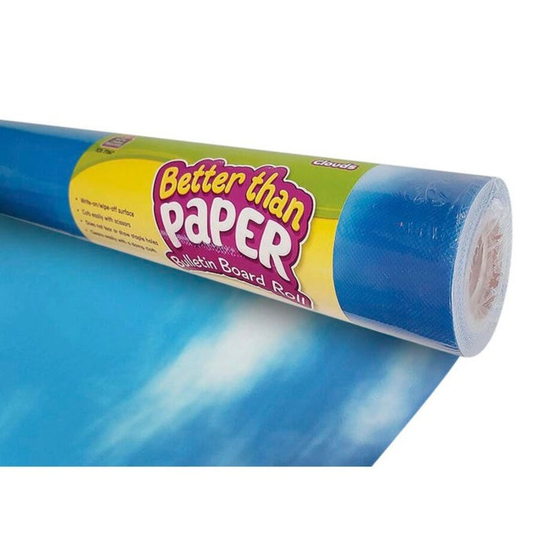 Teacher Created Resources Better Than Paper Bulletin Board Roll, Clouds