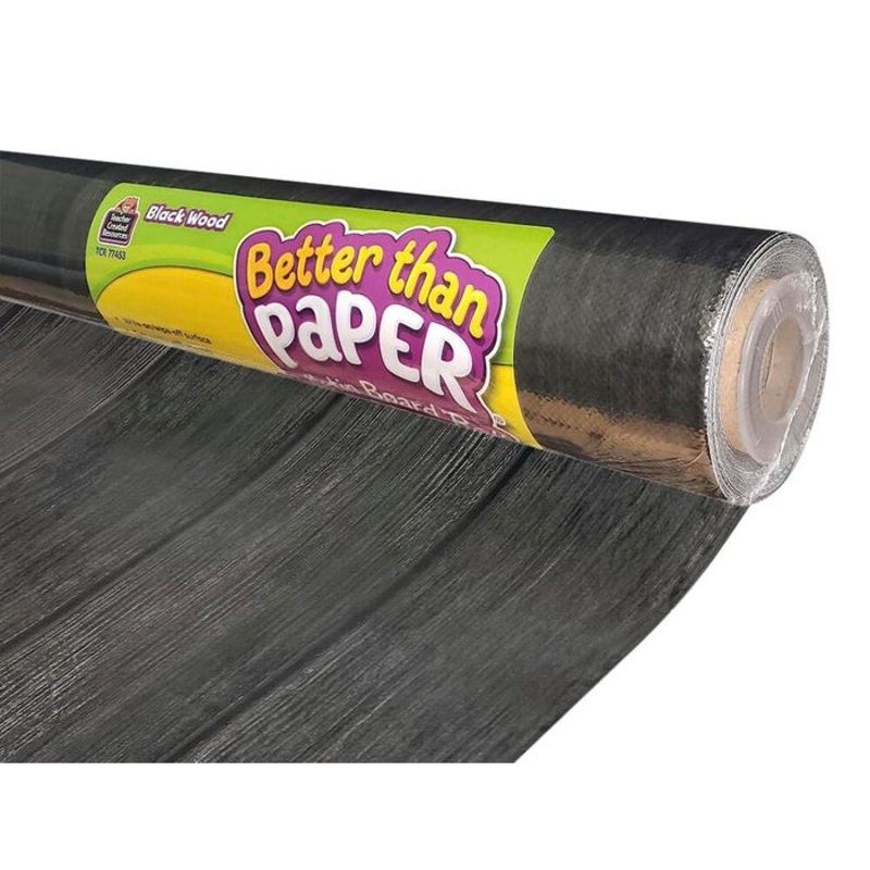 Teacher Created Resources Black Wood Better Than Paper Bulletin Board Roll