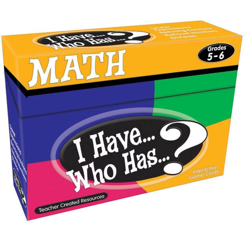 Teacher Created Resources Game – I Have, Who Has Math – Grade 5-6