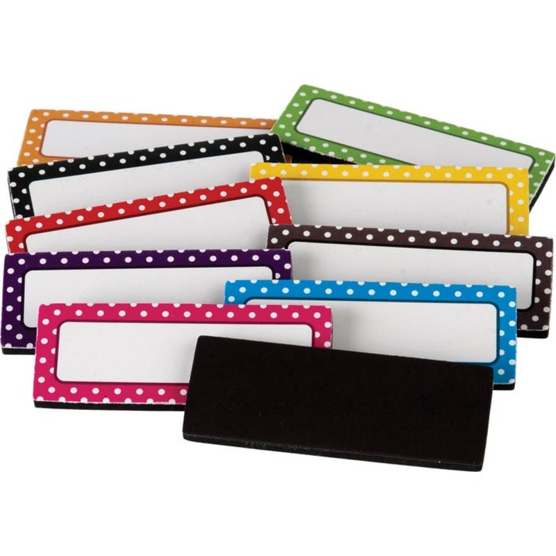 Teacher Created Resources Polka Dots Magnetic Labels, Set of 30