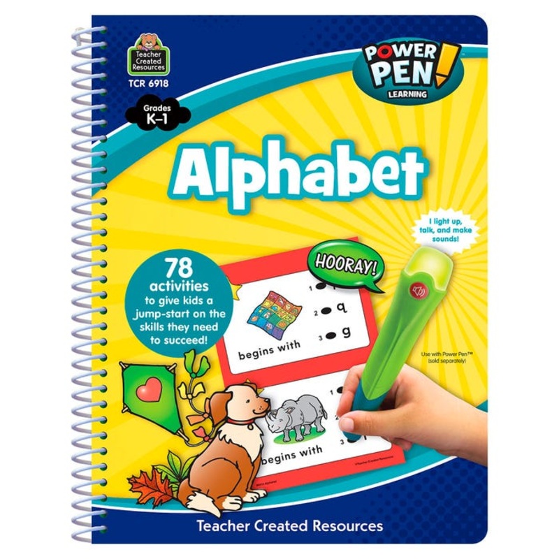 Teacher Created Resources Power Pen Learning Book, Alphabet, Grades K to 1