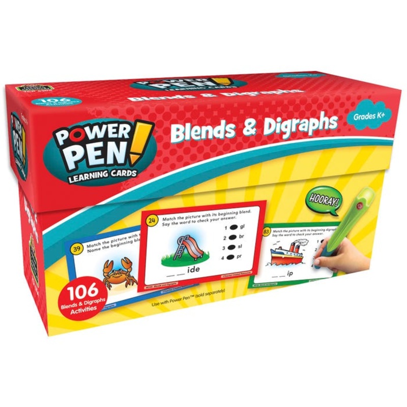 Teacher Created Resources Power Pen Learning Cards Blends and Digraphs