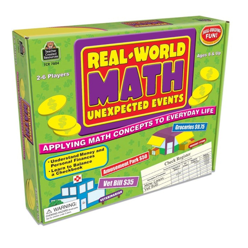 Teacher Created Resources Real World Math Game, 2 – 6 Player, 8+ Years