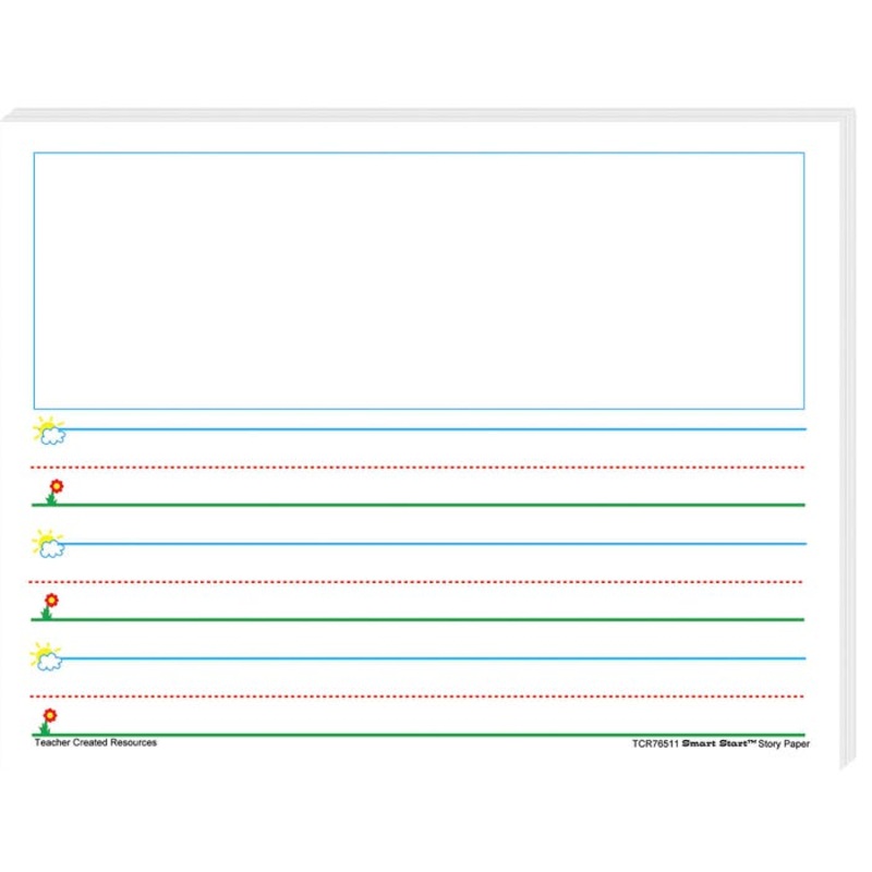 Teacher Created Resources Smart Start K-1 Story Paper, 8-1/2 x 11 Inches, 100 Sheets