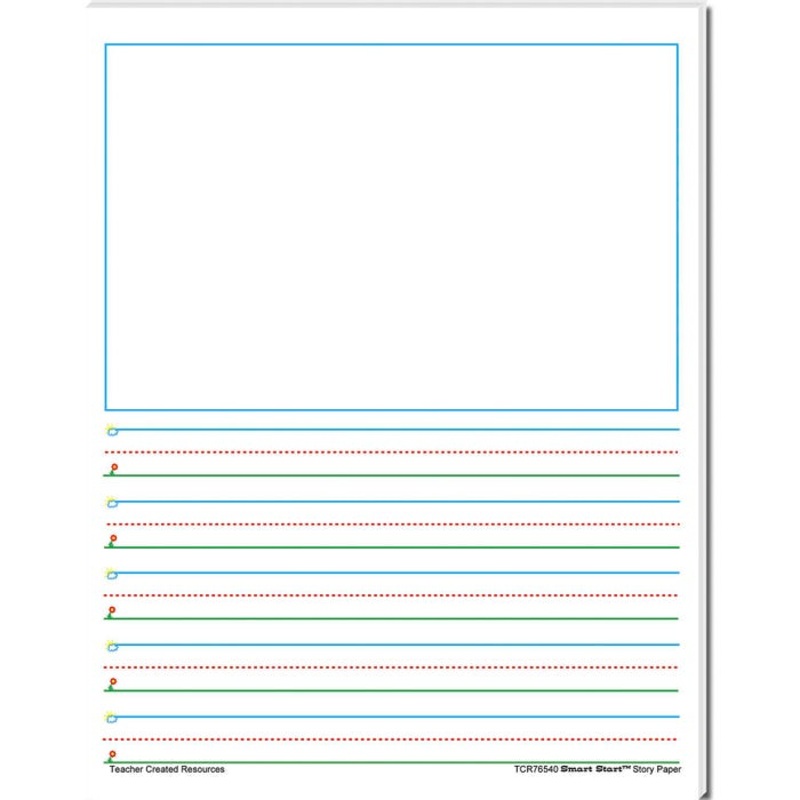 Teacher Created Resources Smart Start Story Paper, Grade 1 to 2, 5/8 Inch Rule, 8-1/2 x 11 Inches, 360 Sheets