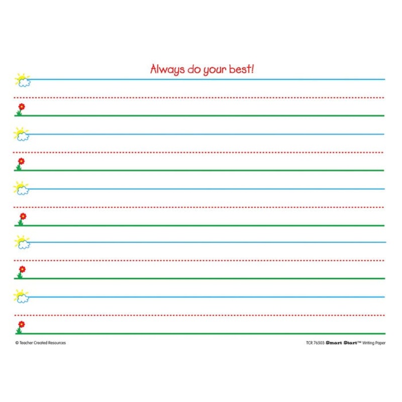 Teacher Created Resources Smart Start Writing Paper, 1 Inch Rule, 11 x 8-1/2 Inches, 40 Sheets