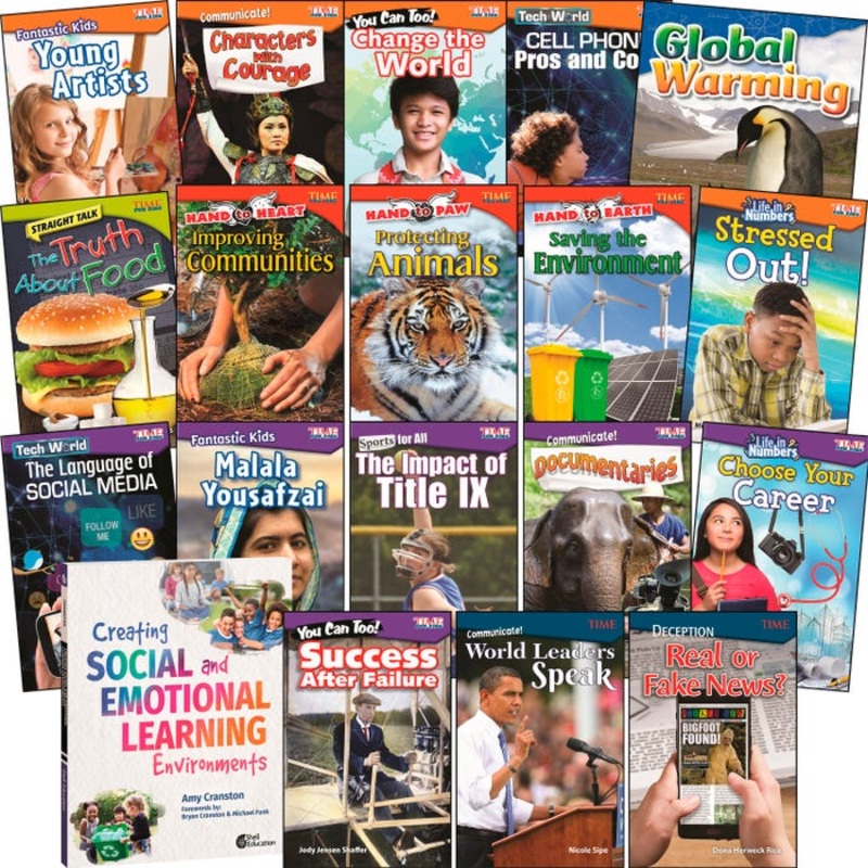 Teacher Created Materials Essential Classroom Bin for SEL, Set of 18 with Professional Book, Grades 4 to 5