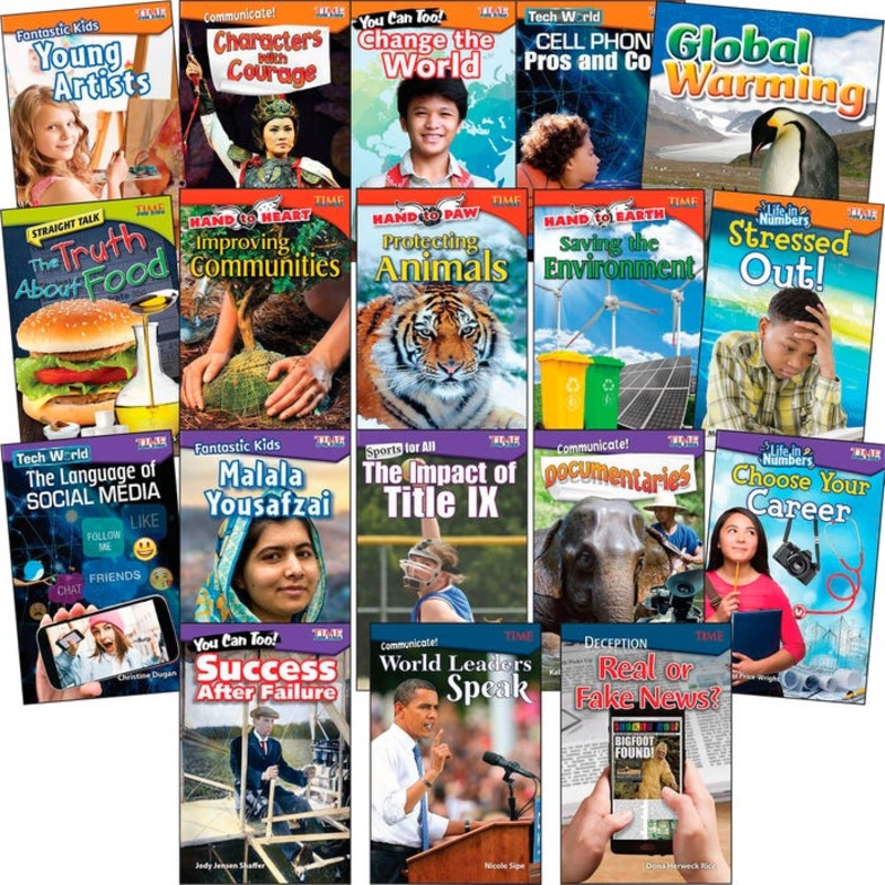 Teacher Created Materials Essential Classroom Bin for Social Emotional Learning, 18-Book Set for Grades 4 to 5
