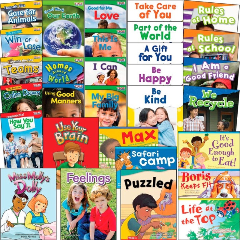 Teacher Created Materials Essential Classroom Bin for Social Emotional Learning, 31-Book Set for Grades K to 1
