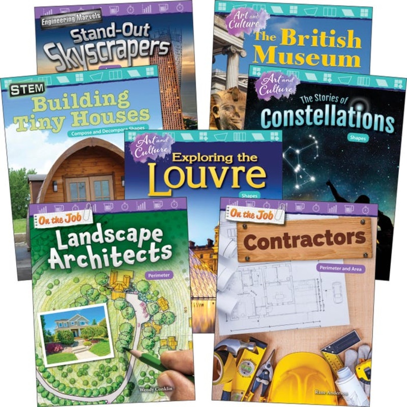 Teacher Created Materials Geometry, Grades 2 to 3, Set of 7