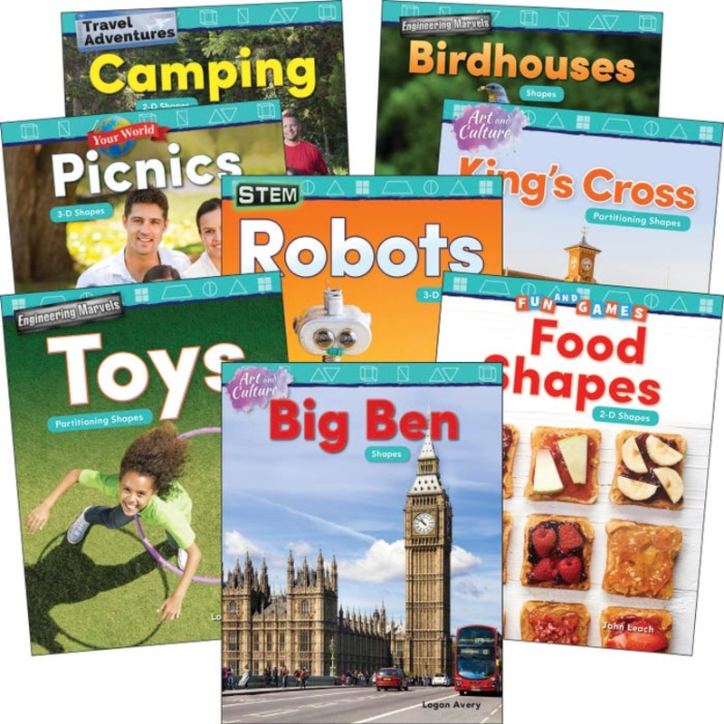 Teacher Created Materials Geometry, Grades K to 1, Set of 8