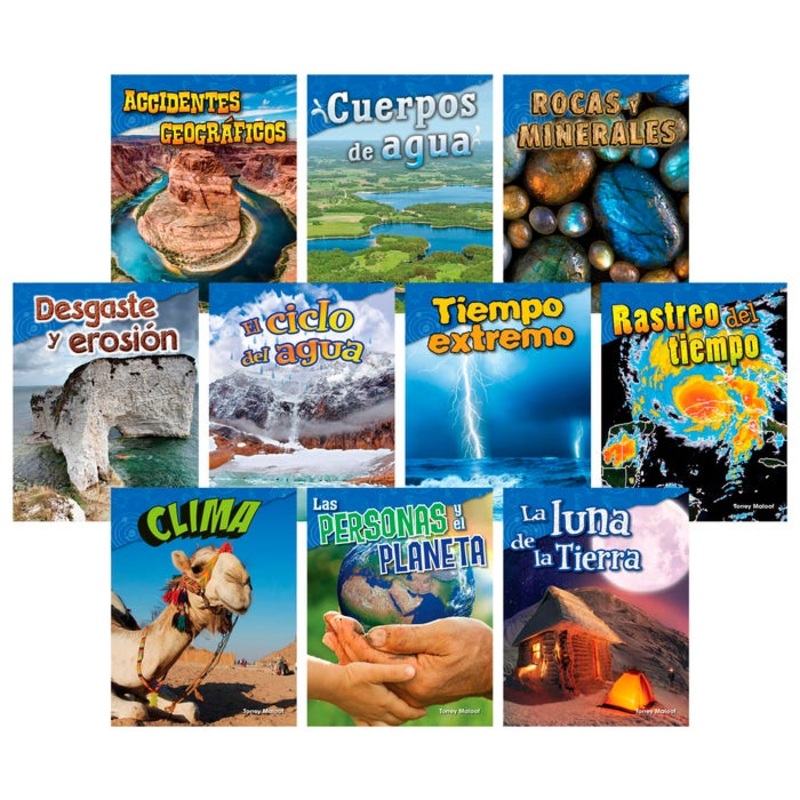 Teacher Created Materials Let's Explore Earth & Space Science, Grades 2 to 3, Set of 10, Spanish