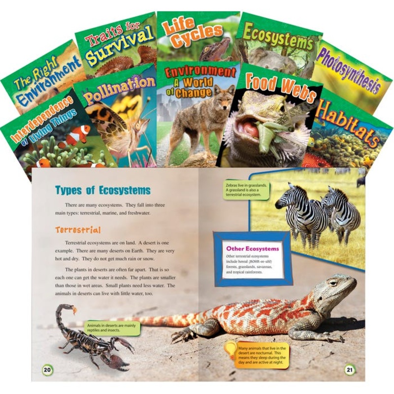 Teacher Created Materials Let's Explore Life Science Grades 2 to 3, Set of 10
