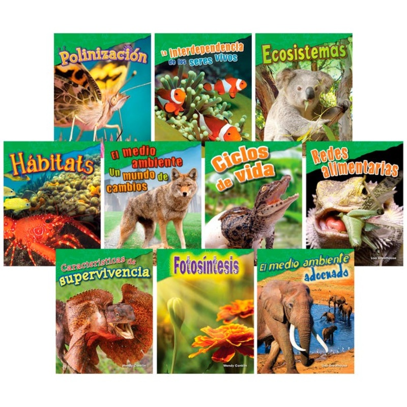 Teacher Created Materials Let's Explore Life Science Grades 2 to 3, Set of 10, Spanish
