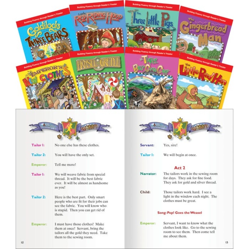 Teacher Created Materials Reader's Theater: Folk & Fairy Tales Set, Grades K to 1, Set of 8