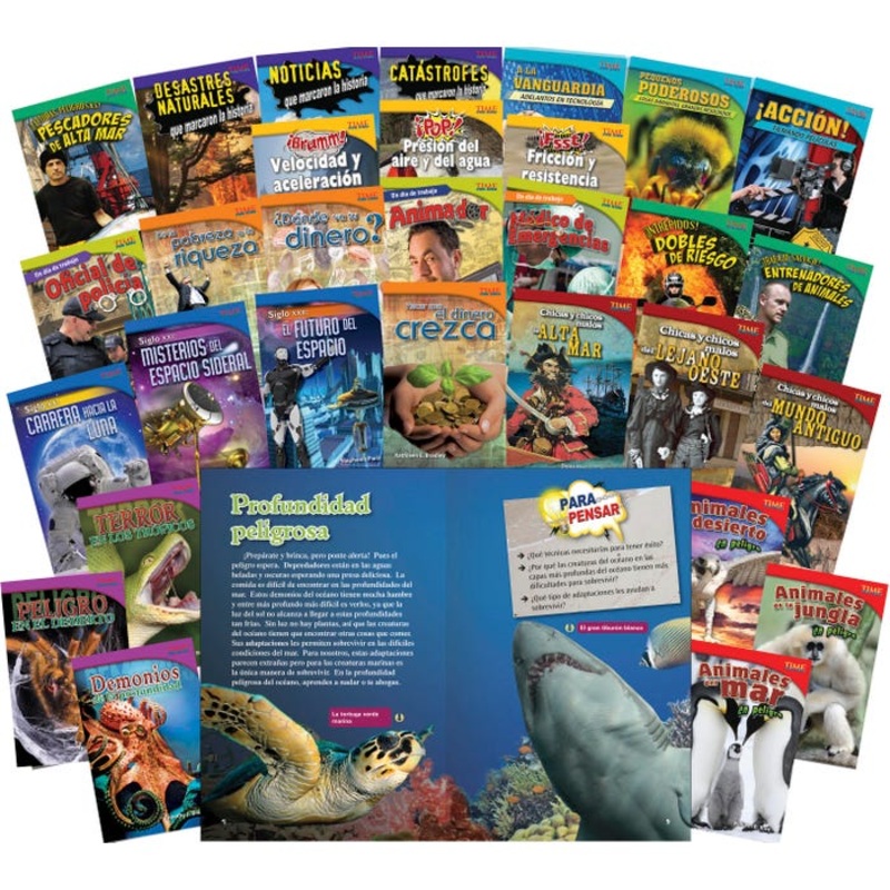 Teacher Created Materials TIME FOR KIDS Informational Text Readers Grade 5, Set of 30, Spanish