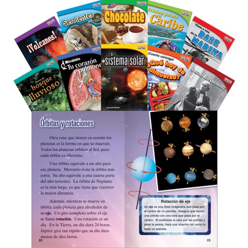 Teacher Created Materials TIME FOR KIDS Informational Text Readers Set 3, Grade 2, Set of 10, Spanish