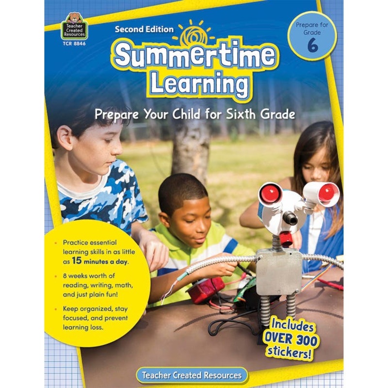 Teacher Created Resource Workbook SummerTime Learning, Grade 6