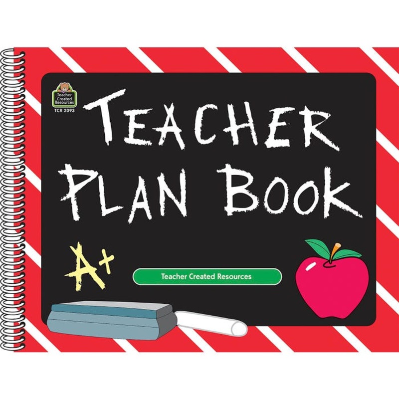 Teacher Created Resources Chalkboard Teacher Weekly Plan Book, 12 x 9-1/2 Inches, 96 Pages