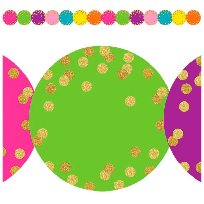 Teacher Created Resources Confetti Circles Border Trim, 2-3/4 x 35 Inches