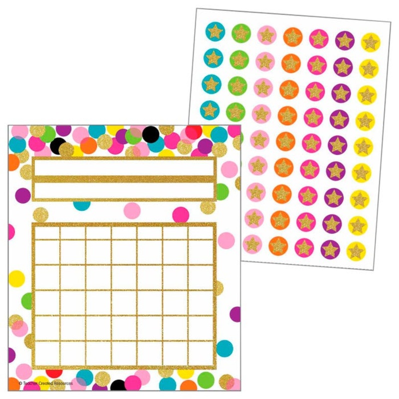 Teacher Created Resources Incentive Charts and Stickers, Confetti Set