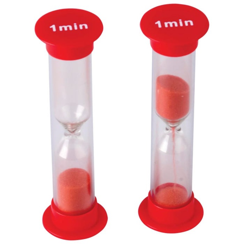Teacher Created Resources Small Sand Timers, 1 Minute, Pack of 4