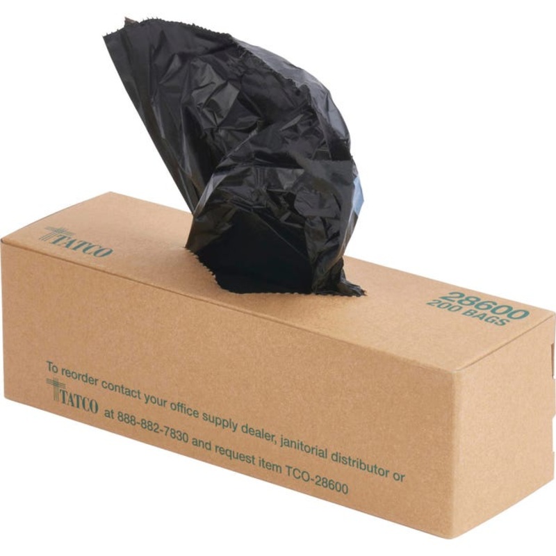 Tatco Dog Waste Station Refill Bags, Black, Box of 200