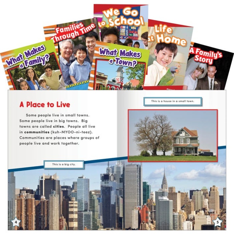 Teacher Created Materials Community and Family Set, Grades K to 2, Set of 6