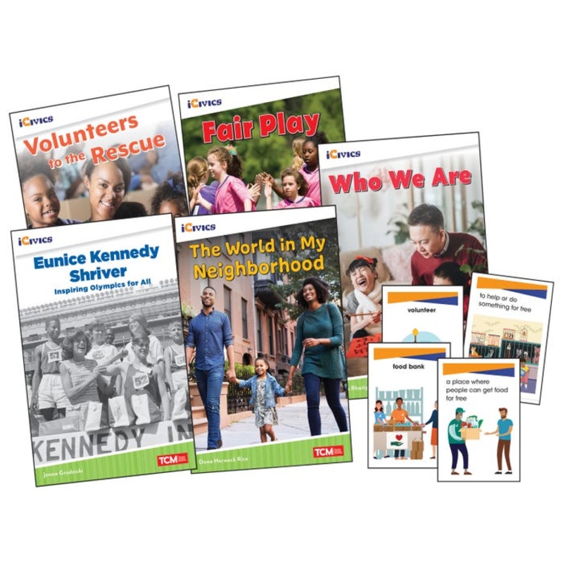 Teacher Created Materials Community & Social Awareness Book Set and Game Cards, Grade 1, Set of 6