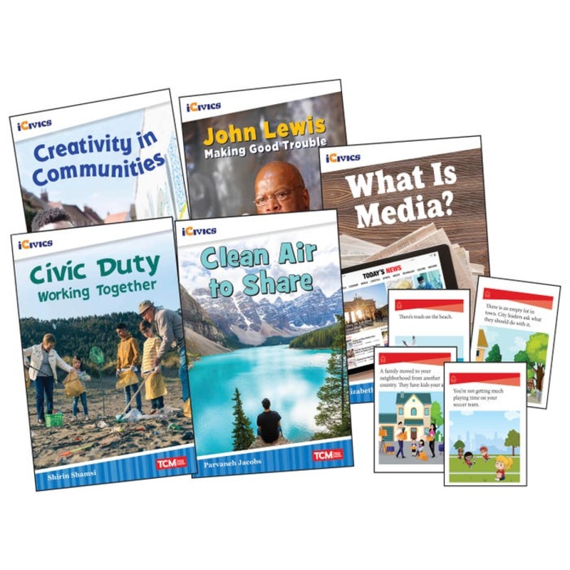 Teacher Created Materials Community & Social Awareness Book Set and Game Cards, Grade 3, Set of 6