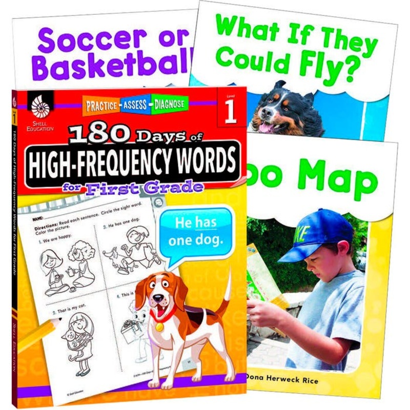 Teacher Created Materials Learn-at-Home High-Frequency Words Bundle, Grade 1, Set of 4