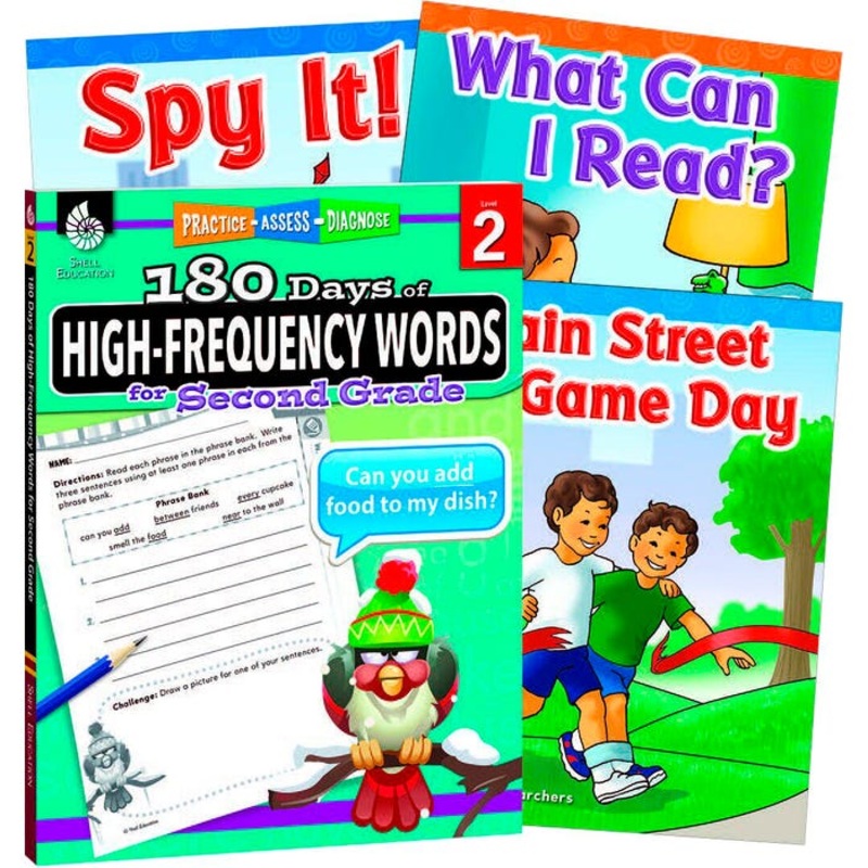 Teacher Created Materials Learn-at-Home High-Frequency Words Bundle, Grade 2, Set of 4