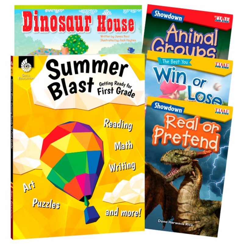 Teacher Created Materials Learn-at-Home Summer Reading Bundle, Grade 1, Set of 5