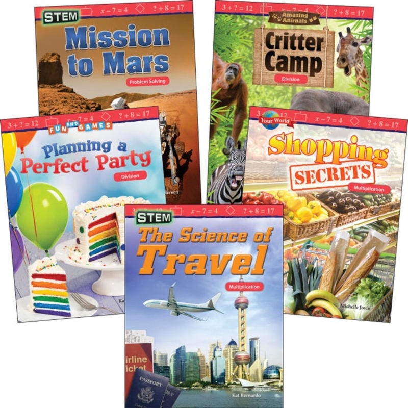 Teacher Created Materials Multiplication and Division, Grades 3 to 5, Set of 5