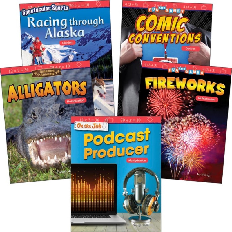 Teacher Created Materials Multiplication and Division, Grades 4 to 5, Set of 5