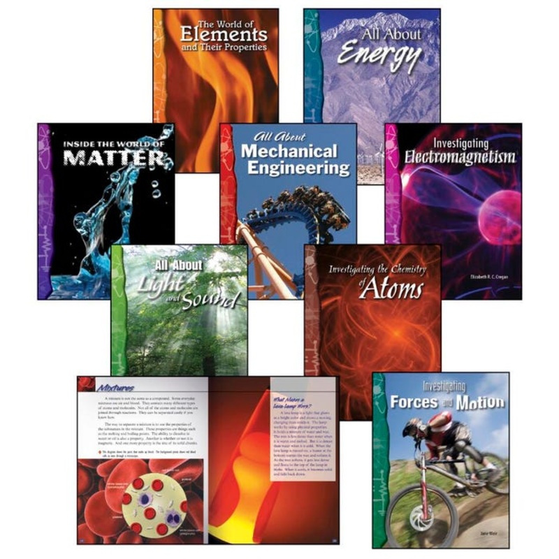 Teacher Created Materials Physical Science Set, Grades 6 to 8, Set of 8